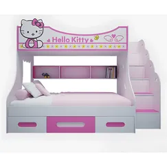 Giường Tầng Bé Gái Hello Kitty Bằng Gỗ Công Nghiệp Giá Hợp Lí Giường Tầng Bé Gái Hello Kitty Bằng Gỗ Công Nghiệp Giá Hợp Lí