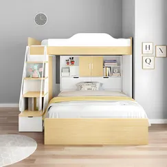Giường Tầng Gỗ MDF Phủ Melamine Thiết Kế Thông Minh Hiện Đại Giường Tầng Gỗ MDF Phủ Melamine Thiết Kế Thông Minh Hiện Đại
