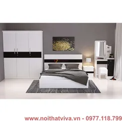 Bộ Combo Giường Tủ MDF Màu Trắng 4 Món Hiện Đại Đẹp Giá Rẻ Bộ Combo Giường Tủ MDF Màu Trắng 4 Món Hiện Đại Đẹp Giá Rẻ