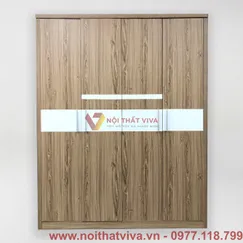 Mẫu Tủ Quần Áo 4 Buồng MDF Vân Gỗ Chỉ Trắng Hiện Đại Đẹp Giá Rẻ Mẫu Tủ Quần Áo 4 Buồng MDF Vân Gỗ Chỉ Trắng Hiện Đại Đẹp Giá Rẻ