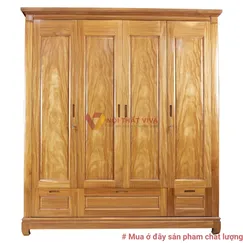 Mẫu Tủ Quần Áo Gỗ Gõ Đỏ 4 Cánh Cao Cấp Mẫu Tủ Quần Áo Gỗ Gõ Đỏ 4 Cánh Cao Cấp