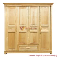 Tủ Quần Áo 4 Cánh Gỗ Sồi Nga Tự Nhiên Đẹp Giá Rẻ Tủ Quần Áo 4 Cánh Gỗ Sồi Nga Tự Nhiên Đẹp Giá Rẻ