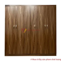 Tủ 5 Cánh Gỗ Công Nghiệp MDF Melamine Màu Óc Chó  Tủ 5 Cánh Gỗ Công Nghiệp MDF Melamine Màu Óc Chó