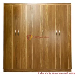Tủ Quần Áo 5 Cánh Gỗ Công Nghiệp Màu Sọc Vàng MDF Melamine Tủ Quần Áo 5 Cánh Gỗ Công Nghiệp Màu Sọc Vàng MDF Melamine