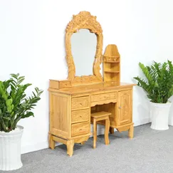 Bàn Trang Điểm Tân Cổ Điển Gỗ Gõ Đỏ Chạm Hoa Văn Cao Cấp Bàn Trang Điểm Tân Cổ Điển Gỗ Gõ Đỏ Chạm Hoa Văn Cao Cấp