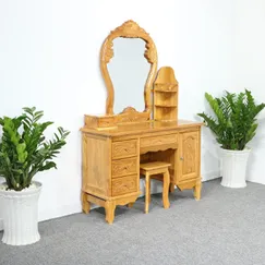 Bàn Phấn Trang Điểm Gỗ Gõ Đỏ Chạm Sò Cao Cấp Bàn Phấn Trang Điểm Gỗ Gõ Đỏ Chạm Sò Cao Cấp