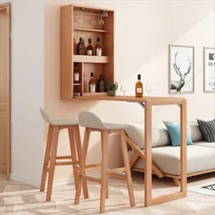 Kệ Rượu Treo Tường Kết Hợp Quầy Bar Gỗ Tự Nhiên Nhỏ Gọn Giá Rẻ Kệ Rượu Treo Tường Kết Hợp Quầy Bar Gỗ Tự Nhiên Nhỏ Gọn Giá Rẻ