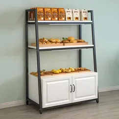 Kệ Trưng Bày Bánh Mì Gỗ Công Nghiệp Khung Sắt Sơn Tĩnh Điện Hiện Đại Kệ Trưng Bày Bánh Mì Gỗ Công Nghiệp Khung Sắt Sơn Tĩnh Điện Hiện Đại