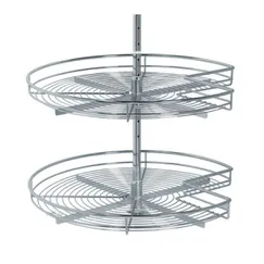 Mâm Xoay Góc Tủ Bếp 3/4 Inox Bóng Cao Cấp Sợi Tròn  Mâm Xoay Góc Tủ Bếp 3/4 Inox Bóng Cao Cấp Sợi Tròn