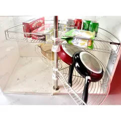 Mâm Xoay Tủ Bếp 1/2 Chất Liệu Inox 304 Sợi Tròn Cao Cấp Mâm Xoay Tủ Bếp 1/2 Chất Liệu Inox 304 Sợi Tròn Cao Cấp