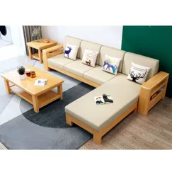 Mẫu Bàn Ghế Gỗ Phòng Khách Hiện Đại Chữ L Gỗ Sồi Đẹp Giá Rẻ Mẫu Bàn Ghế Gỗ Phòng Khách Hiện Đại Chữ L Gỗ Sồi Đẹp Giá Rẻ