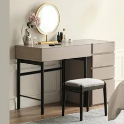 Mẫu Bàn Trang Điểm Hiện Đại Màu Xám Phối Đen Cao Cấp  Mẫu Bàn Trang Điểm Hiện Đại Màu Xám Phối Đen Cao Cấp