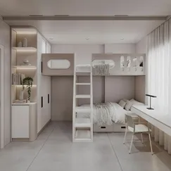 Mẫu Giường Ngủ Đẹp Đơn Giản Thiết Kế 2 Tầng Tiện Ích 