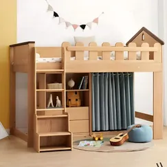 Mẫu Giường Tầng Cho Bé Hình Ngôi Nhà Gỗ Tự Nhiên Nhỏ Gọn Hiện Đại Mẫu Giường Tầng Cho Bé Hình Ngôi Nhà Gỗ Tự Nhiên Nhỏ Gọn Hiện Đại