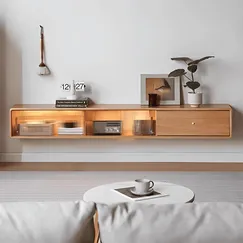 Mẫu Kệ Tivi Treo Tường Phòng Khách Gỗ Sồi Cánh Kính Sọc Sang Trọng Mẫu Kệ Tivi Treo Tường Phòng Khách Gỗ Sồi Cánh Kính Sọc Sang Trọng