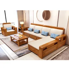 Mẫu Sofa Cao Cấp Được Thiết Kế Kiểu Chữ U Bằng Gỗ Tự Nhiên Sang Trọng Mẫu Sofa Cao Cấp Được Thiết Kế Kiểu Chữ U Bằng Gỗ Tự Nhiên Sang Trọng