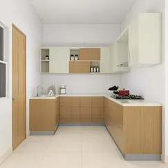 Mẫu Tủ Bếp Gỗ MDF Phủ Melamine Màu Sọc Vàng Vân Gỗ Phối Trắng Đẹp Mẫu Tủ Bếp Gỗ MDF Phủ Melamine Màu Sọc Vàng Vân Gỗ Phối Trắng Đẹp