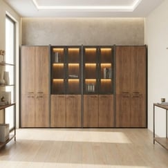 Mẫu Tủ Đựng Tài Liệu Kết Hợp Cánh Kính Đẹp Chất Lượng Cao