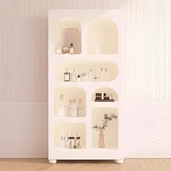 Mẫu Tủ Trang Trí Gỗ Công Nghiệp Đặt Mỹ Phẩm Đẹp Hiện Đại