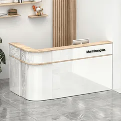 Quầy Lễ Tân Spa Mini Gỗ Công Nghiệp Thiết Kế Tối Giản Hiện Đại Quầy Lễ Tân Spa Mini Gỗ Công Nghiệp Thiết Kế Tối Giản Hiện Đại