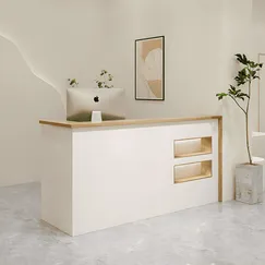 Quầy Lễ Tân Spa Nhỏ Thiết Kế Đẹp Mắt Gỗ MDF Melamine Hiện Đại Quầy Lễ Tân Spa Nhỏ Thiết Kế Đẹp Mắt Gỗ MDF Melamine Hiện Đại