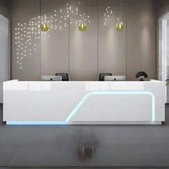 Quầy Tiếp Tân Đẹp Gỗ MDF Phủ Acrylic Bóng Gương Hiện Đại Sang Trọng Quầy Tiếp Tân Đẹp Gỗ MDF Phủ Acrylic Bóng Gương Hiện Đại Sang Trọng