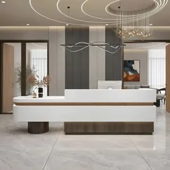 Quầy Tiếp Tân Đẹp Hiện Đại Thiết Kế Bo Góc Tinh Tế