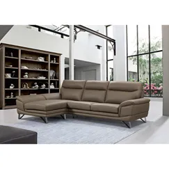 Sofa Phòng Khách Hiện Đại Chân Sắt Hình Chữ L Màu Nâu Nhạt Cao Cấp Sofa Phòng Khách Hiện Đại Chân Sắt Hình Chữ L Màu Nâu Nhạt Cao Cấp
