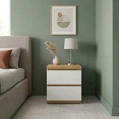 Tủ Để Đầu Giường Bằng Gỗ MDF Màu Vàng Sọc Trắng Đẹp Giá Rẻ