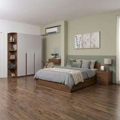 Bộ Combo Phòng Ngủ Màu Nâu Phối Trắng Hiện Đại