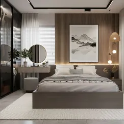 Thiết Kế Nội Thất Phòng Ngủ Đẹp Kết Hợp Tủ Cánh Kính Sang Trọng  Thiết Kế Nội Thất Phòng Ngủ Đẹp Kết Hợp Tủ Cánh Kính Sang Trọng