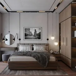 Thiết Kế Phòng Ngủ Hiện Đại Kết Hợp Tủ Áo Kịch Trần Tiện Ích Thiết Kế Phòng Ngủ Hiện Đại Kết Hợp Tủ Áo Kịch Trần Tiện Ích