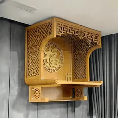 Trang Thờ Bằng Gỗ Sồi Nga Tự Nhiên Thiết Kế 2 Tầng Treo Tường Đẹp Trang Thờ Bằng Gỗ Sồi Nga Tự Nhiên Thiết Kế 2 Tầng Treo Tường Đẹp