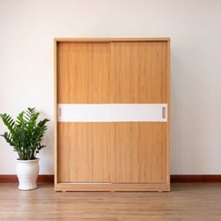 Tủ Quần Áo 2 Cánh Lùa Gỗ Công Nghiệp MDF Melamine