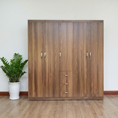 Tủ Quần Áo 5 Cánh Gỗ MDF Melamine Ngọc Lan