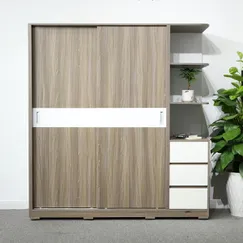 Tủ Quần Áo Cửa Lùa 1m8 Gỗ MDF Melamine Màu Xám Chỉ Trắng Bền Đẹp Giá Rẻ Tủ Quần Áo Cửa Lùa 1m8 Gỗ MDF Melamine Màu Xám Chỉ Trắng Bền Đẹp Giá Rẻ