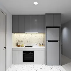 Tủ Bếp Chữ I Cho Nhà Nhỏ Gỗ Công Nghiệp Hiện Đại Giá Rẻ