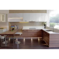 Tủ Bếp Đẹp Hiện Đại Gỗ MDF Phủ Melamine Kiểu Chữ L Kết Hợp Bàn Ăn Tủ Bếp Đẹp Hiện Đại Gỗ MDF Phủ Melamine Kiểu Chữ L Kết Hợp Bàn Ăn
