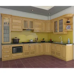 Tủ Bếp Góc Xéo Gỗ Sồi Nga Tự Nhiên Kết Hợp Mặt Đá Kiểu Chữ L Bền Đẹp Tủ Bếp Góc Xéo Gỗ Sồi Nga Tự Nhiên Kết Hợp Mặt Đá Kiểu Chữ L Bền Đẹp