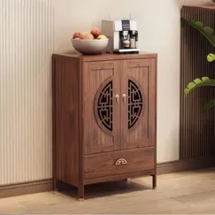 Tủ Chén Bằng Gỗ Mini Kiểu Chân Cao Cánh Chạy Hoa Văn Sang Trọng Tủ Chén Bằng Gỗ Mini Kiểu Chân Cao Cánh Chạy Hoa Văn Sang Trọng