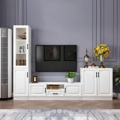 Tủ Để Tivi Phòng Khách Hiện Đại Gỗ Công Nghiệp MDF Sơn Trắng Tủ Để Tivi Phòng Khách Hiện Đại Gỗ Công Nghiệp MDF Sơn Trắng