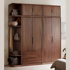 Tủ Đựng Quần Áo Gỗ Sồi Sơn Màu Óc Chó Kịch Trần Đẹp Hiện Đại Tủ Đựng Quần Áo Gỗ Sồi Sơn Màu Óc Chó Kịch Trần Đẹp Hiện Đại