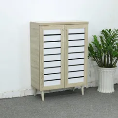 Tủ Giày Công Nghiệp Nhập Khẩu MFC Chân Cao Xám Nhạt Vân Gỗ Phối Trắng Tủ Giày Công Nghiệp Nhập Khẩu MFC Chân Cao Xám Nhạt Vân Gỗ Phối Trắng