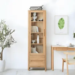 Tủ Kính Đựng Hồ Sơ Bằng Gỗ Sồi Tự Nhiên Kiểu Dáng Siêu Nhỏ Gọn Tủ Kính Đựng Hồ Sơ Bằng Gỗ Sồi Tự Nhiên Kiểu Dáng Siêu Nhỏ Gọn