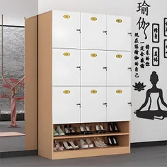 Tủ Locker 9 Ngăn Tích Hợp Kệ Giày Gỗ Công Nghiệp Hiện Đại Tủ Locker 9 Ngăn Tích Hợp Kệ Giày Gỗ Công Nghiệp Hiện Đại