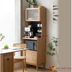 Tủ Ly Chén Bằng Gỗ Ghép Phủ Veneer Sồi Tự Nhiên Với Kiểu Đứng Nhỏ Gọn Tinh Tế Tủ Ly Chén Bằng Gỗ Ghép Phủ Veneer Sồi Tự Nhiên Với Kiểu Đứng Nhỏ Gọn Tinh Tế