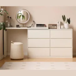 Tủ Ngăn Kéo Gỗ Đựng Quần Áo Kết Hợp Bàn Trang Điểm Góc L Hiện Đại Đẹp Tủ Ngăn Kéo Gỗ Đựng Quần Áo Kết Hợp Bàn Trang Điểm Góc L Hiện Đại Đẹp