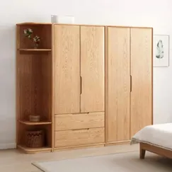 Tủ Quần Áo Bằng Gỗ Sồi Có Kệ Trang Trí Cao Cấp Giá Rẻ Tủ Quần Áo Bằng Gỗ Sồi Có Kệ Trang Trí Cao Cấp Giá Rẻ