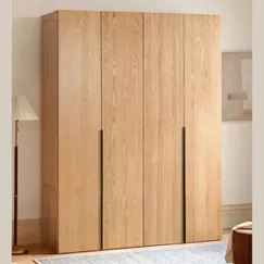 Tủ Quần Áo Gỗ Ghép Phủ Veneer Sồi Cao Cấp 4 Cánh Mở Tối Giản Hiện Đại Tủ Quần Áo Gỗ Ghép Phủ Veneer Sồi Cao Cấp 4 Cánh Mở Tối Giản Hiện Đại