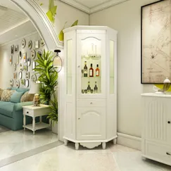 Tủ Rượu Góc Tam Giác Gỗ Sơn Trắng Cao Cấp Sang Trọng Đẹp Tủ Rượu Góc Tam Giác Gỗ Sơn Trắng Cao Cấp Sang Trọng Đẹp